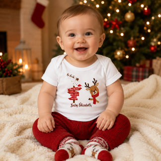 Personlig God Jul Söt Ren T Shirt