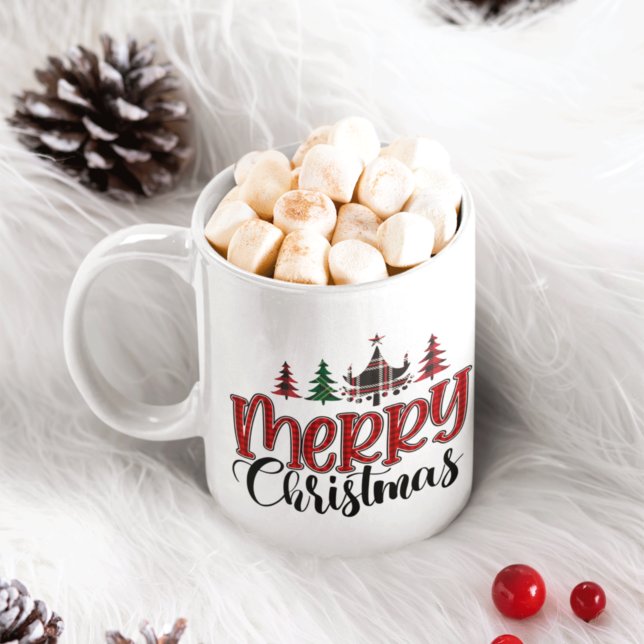 Personlig God jul Sublicering Träd Kaffemugg (Skapare uppladdad)
