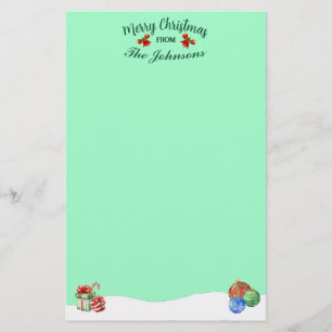 Personlig God jul tema Brevpapper