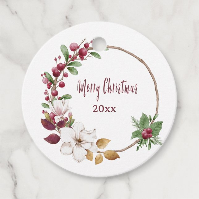 Personlig God jul Utandning under år Gåvor Etiketter (Framsida)