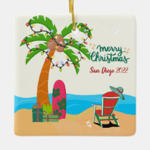 Personlig God jul vid stranden