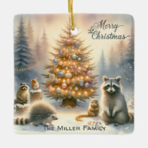 Personlig God jul Woodland Animals