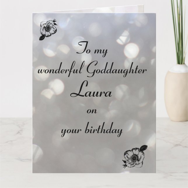 Personlig Goddotter Birthday Kort (Framsida)