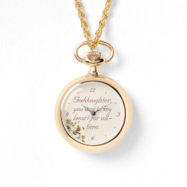 Personlig Goddotter Necklace Watch Armbandsur