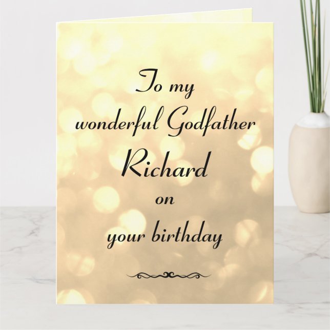 Personlig Godfather Birthday Kort (Framsida)