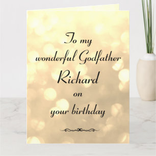 Personlig Godfather Birthday Kort
