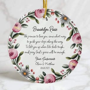 Personlig Godföräldrarna Lomise Baptism Ornament