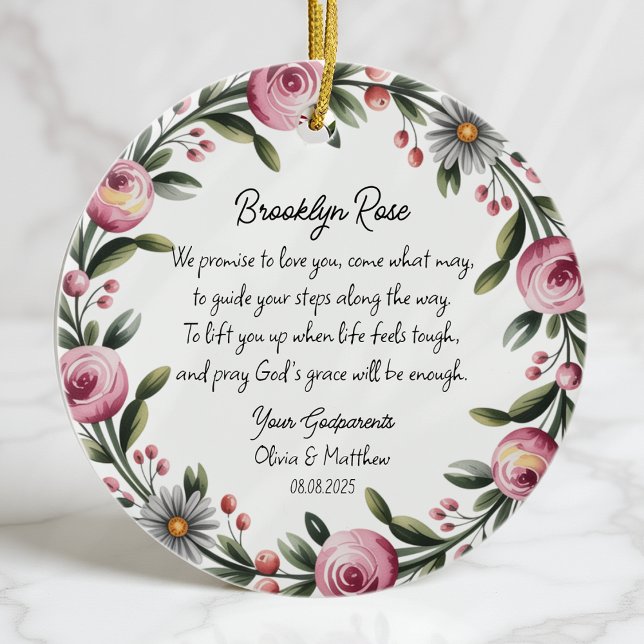 Personlig Godföräldrarna Lomise Baptism Ornament (Skapare uppladdad)