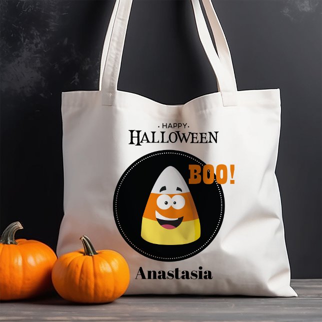 Personlig godis majs glad halloween tygkasse (Skapare uppladdad)