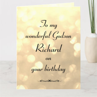 Personlig Godson Birthday Kort