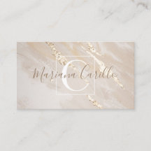 Personlig Gold Foil Marble Monogram