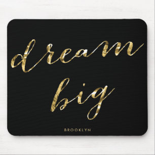Personlig Gold Foil Mus mattor Black Musmatta