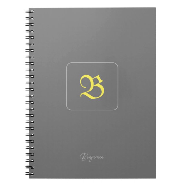 Personlig Golden brev bärbar dator Anteckningsbok (Framsidan)