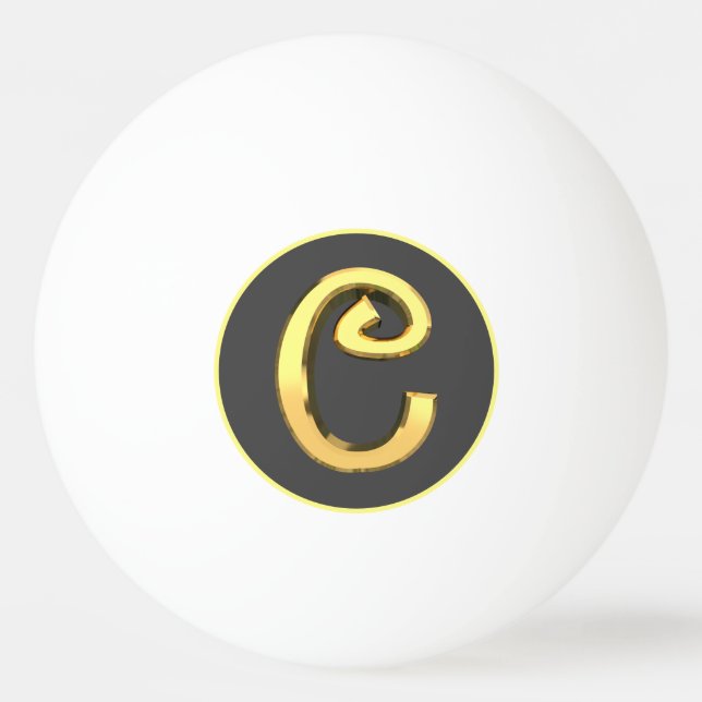 Personlig Golden Brev C Pingisboll (Framsidan)
