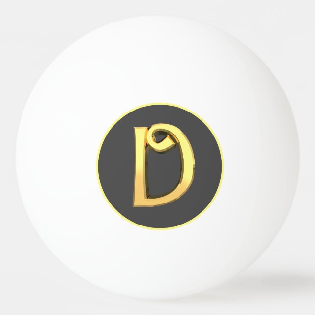 Personlig Golden Brev D Pingisboll (Framsidan)