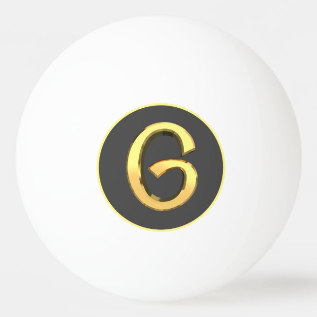 Personlig Golden Brev G Pingisboll (Framsidan)