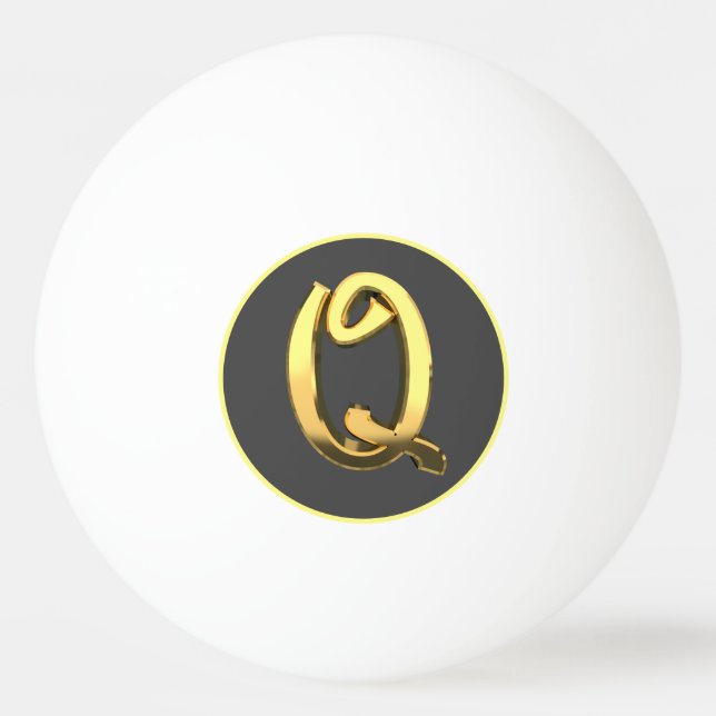 Personlig Golden Brev Q Pingisboll (Framsidan)