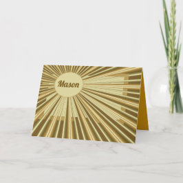 Personlig Golden Design Golden Birthday Kort