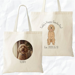 Personlig Golden Doodle Gott födelsedagsfirande Tygkasse