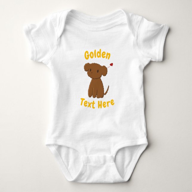 Personlig Golden Doodle Hund T Shirt (Framsida)