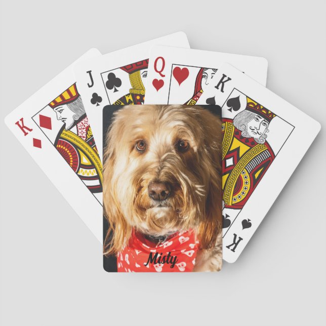 Personlig Golden doodle Puppy Hund Casinokort (Baksidan)