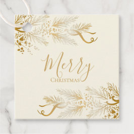 Personlig Golden Elegant Gräs God jul Gåvor Etiketter