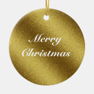 Personlig Golden Glitter jul Julgransprydnad Keramik