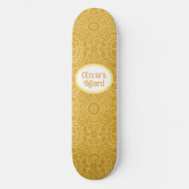Personlig Golden Gult Mini Skateboard Bräda 18,5 Cm