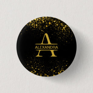Personlig Golden Monogram Brev A Knapp