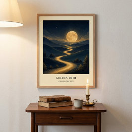 Personlig Golden Path Art Poster