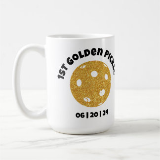 Personlig Golden Pickle Guld Pickleball Glitter Kaffemugg