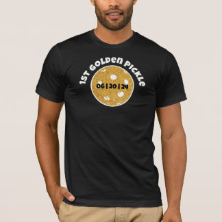 Personlig Golden Pickle Guld Pickleball Glitter T Shirt