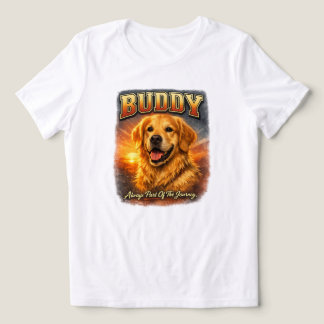 Personlig Golden Retriever Bootleg Stil T-Shirt