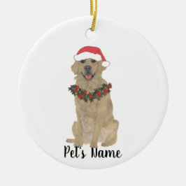 Personlig Golden Retriever Ceramic Ornament