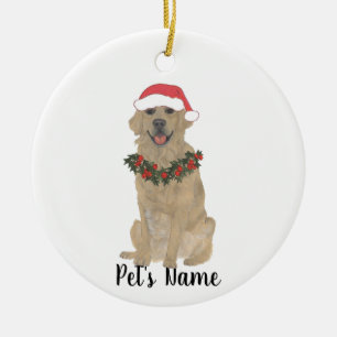 Personlig Golden Retriever Ceramic Ornament