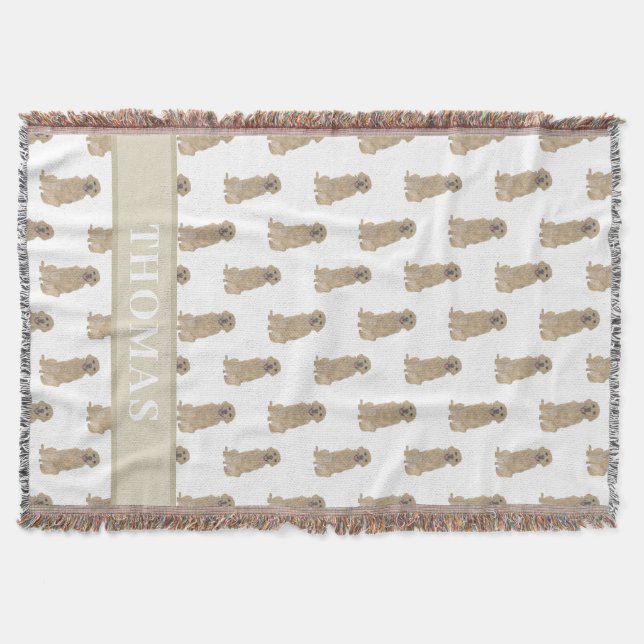 Personlig Golden Retriever Filt (Framsidan)