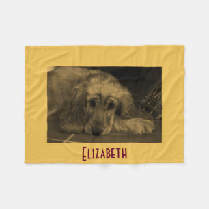 Personlig Golden Retriever Fleecefilt