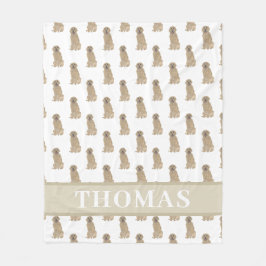 Personlig Golden Retriever Fleecefilt