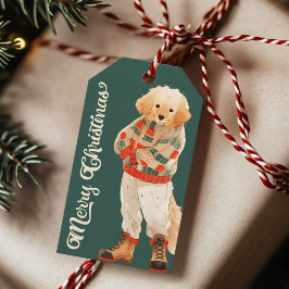 Personlig Golden Retriever Hund Helgdag Gift-Märkr Presentetikett