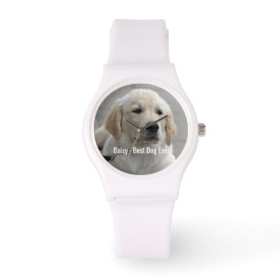 Personlig Golden Retriever Hund Photo and Namn Armbandsur