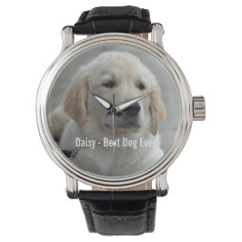 Personlig Golden Retriever Hund Photo and Namn Armbandsur