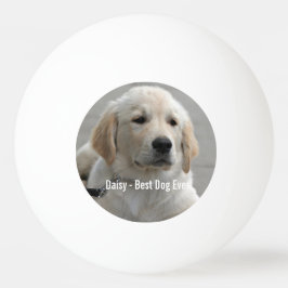 Personlig Golden Retriever Hund Photo and Namn Pingisboll