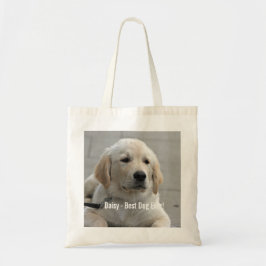 Personlig Golden Retriever Hund Photo and Namn Tygkasse