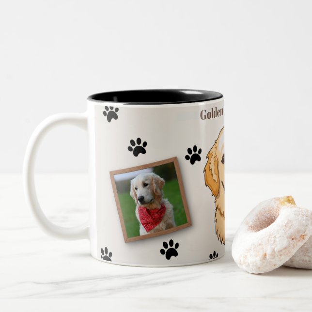 Personlig Golden Retriever Mamma Mugg - Anpassad (Med munk)