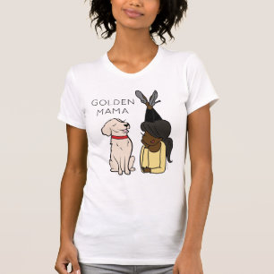 Personlig Golden Retriever Mamma T-Shirt