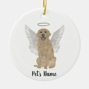 Personlig Golden Retriever Sympathy Memorial Julgransprydnad Keramik
