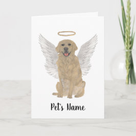 Personlig Golden Retriever Sympathy Memorial Kort