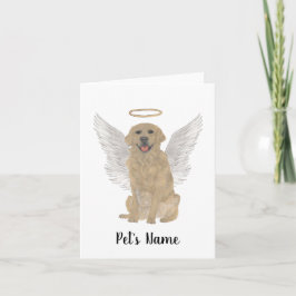 Personlig Golden Retriever Sympathy Memorial Kort