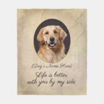 Personlig Golden Retriever vid min sida Fleecefilt