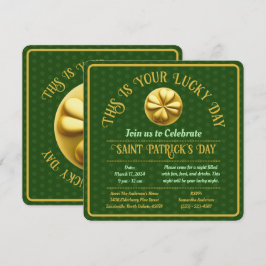 Personlig Golden Shamrock St. Patrick's Day Inbjudningar